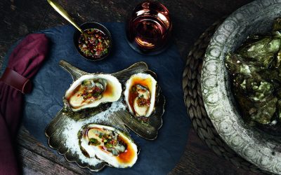 Keptos austrės su tailandietišku padažu