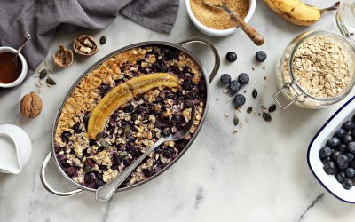 Kepta avižinė košė su bananais